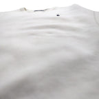 Polo by Ralph Lauren 90s Reverse Weave V-Neck Sweatshirt, Size M, White, Fleece-Lined, Small Pony Embroidery