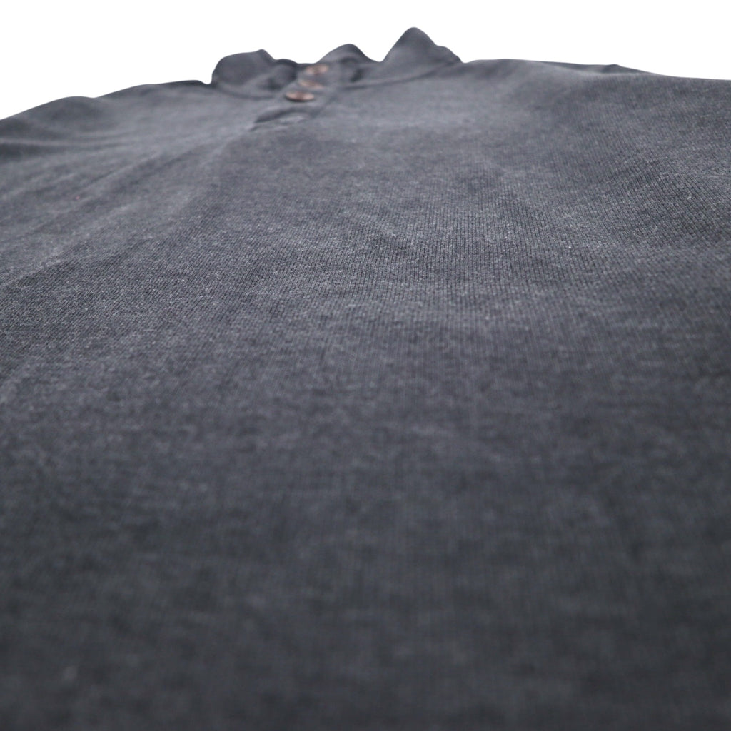 Eddie Bauer Half Button Sweatshirt XL Grey Cotton