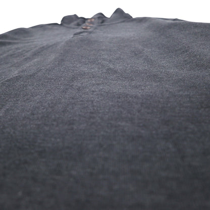 Eddie Bauer Half Button Sweatshirt XL Grey Cotton