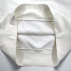 Polo by Ralph Lauren 90s Reverse Weave V-Neck Sweatshirt, Size M, White, Fleece-Lined, Small Pony Embroidery