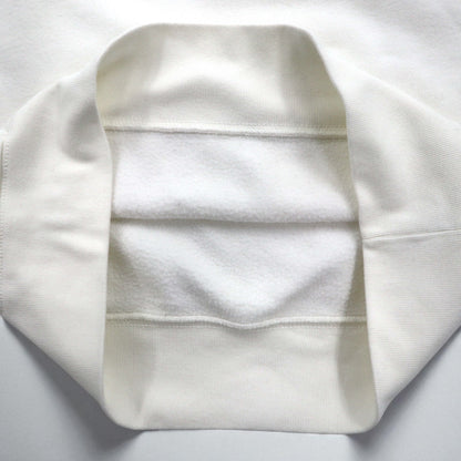 Polo by Ralph Lauren 90s Reverse Weave V-Neck Sweatshirt, Size M, White, Fleece-Lined, Small Pony Embroidery