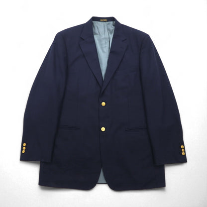 Stafford Navy Blazer, 2B, Tailored Jacket, Size L, Navy, Gold Buttons