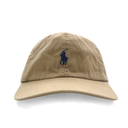 POLO RALPH LAUREN 6パネルキャップ 53cm ベージュ コットン スモールポニー刺繍 未使用品