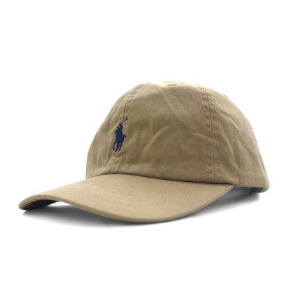 POLO RALPH LAUREN 6パネルキャップ 53cm ベージュ コットン スモールポニー刺繍 未使用品