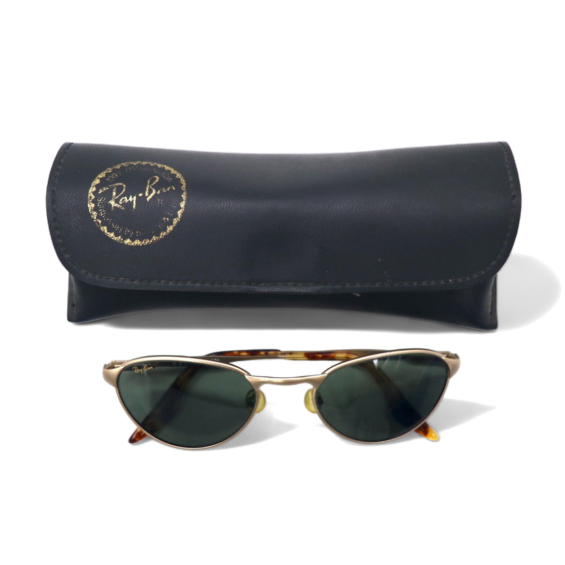 Ray-Ban Bausch &amp; Lomb Vintage Side Street Sunglasses Gold Metal Tortoiseshell W2844 0NBK B&amp;L Bausch &amp; Lomb