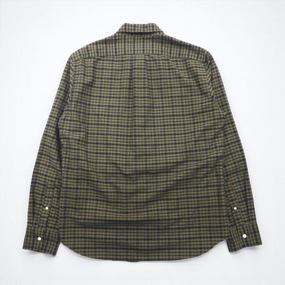 J.CREW アメリカンピマコットン ボタンダウン シャツ M カーキ チェック 胸ポケット SLIM UNTUCKED