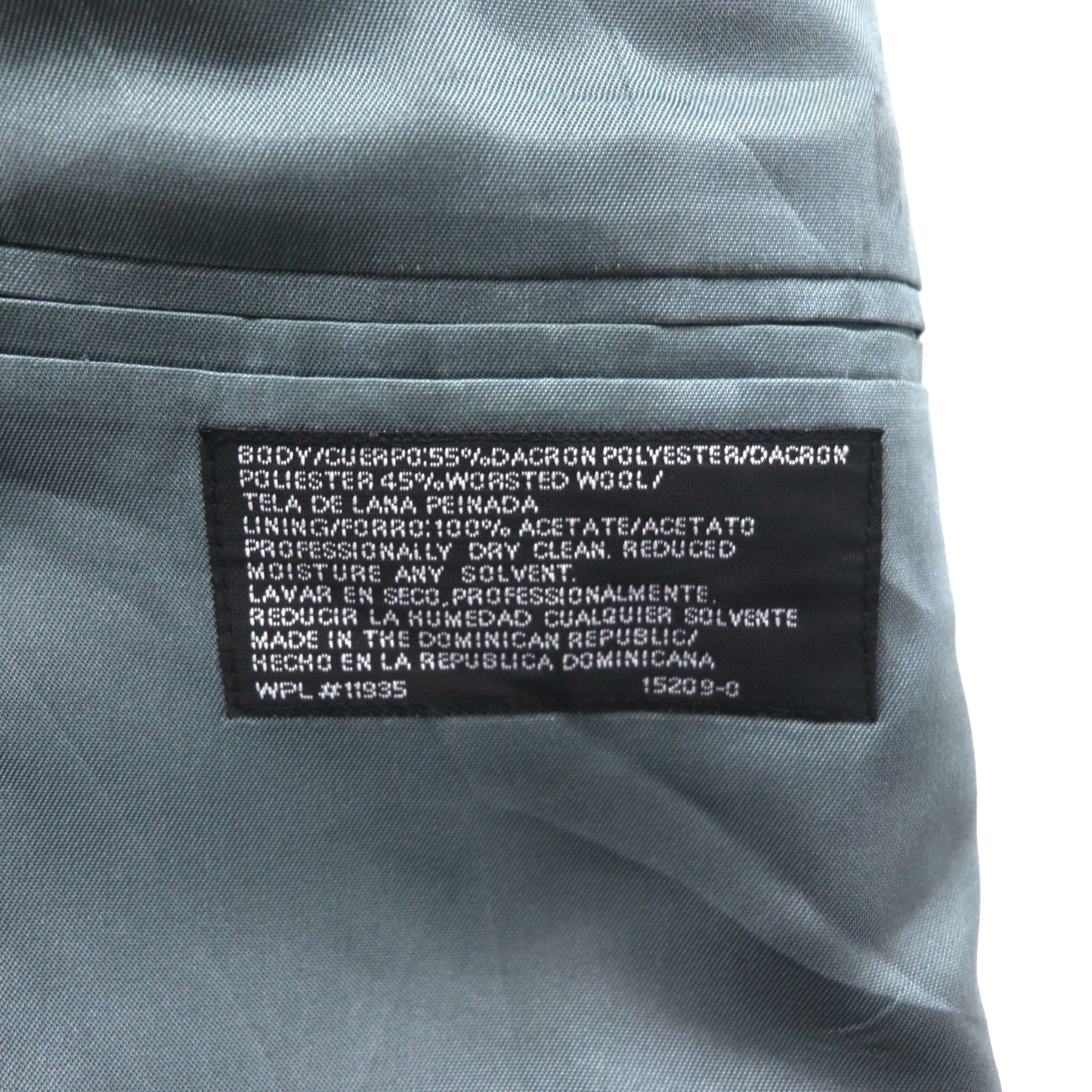 Stafford Navy Blazer, 2B, Tailored Jacket, Size L, Navy, Gold Buttons