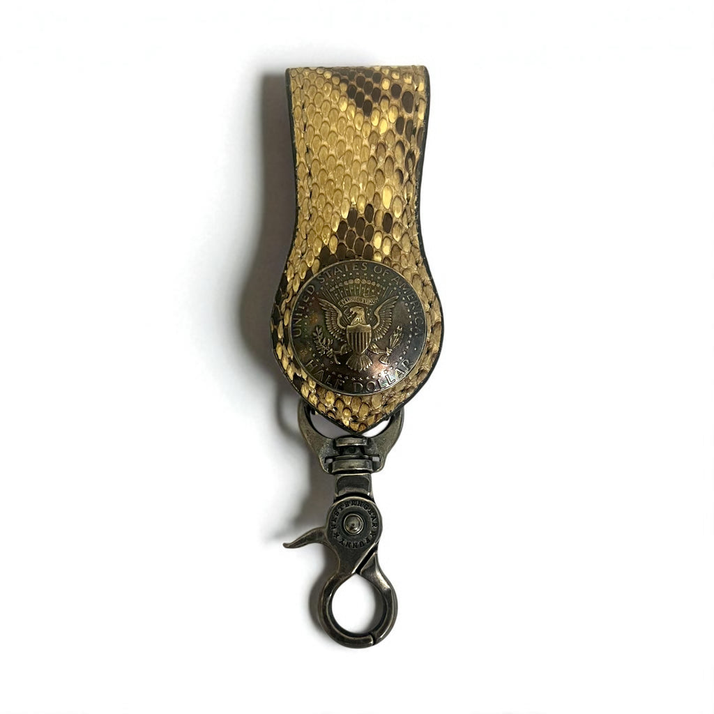 FUNNY Python Leather Wallet Chain Key Ring Keychain Concho