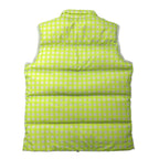NIKE All-over Pattern Down Vest M Yellow Nylon 550 Fill Power