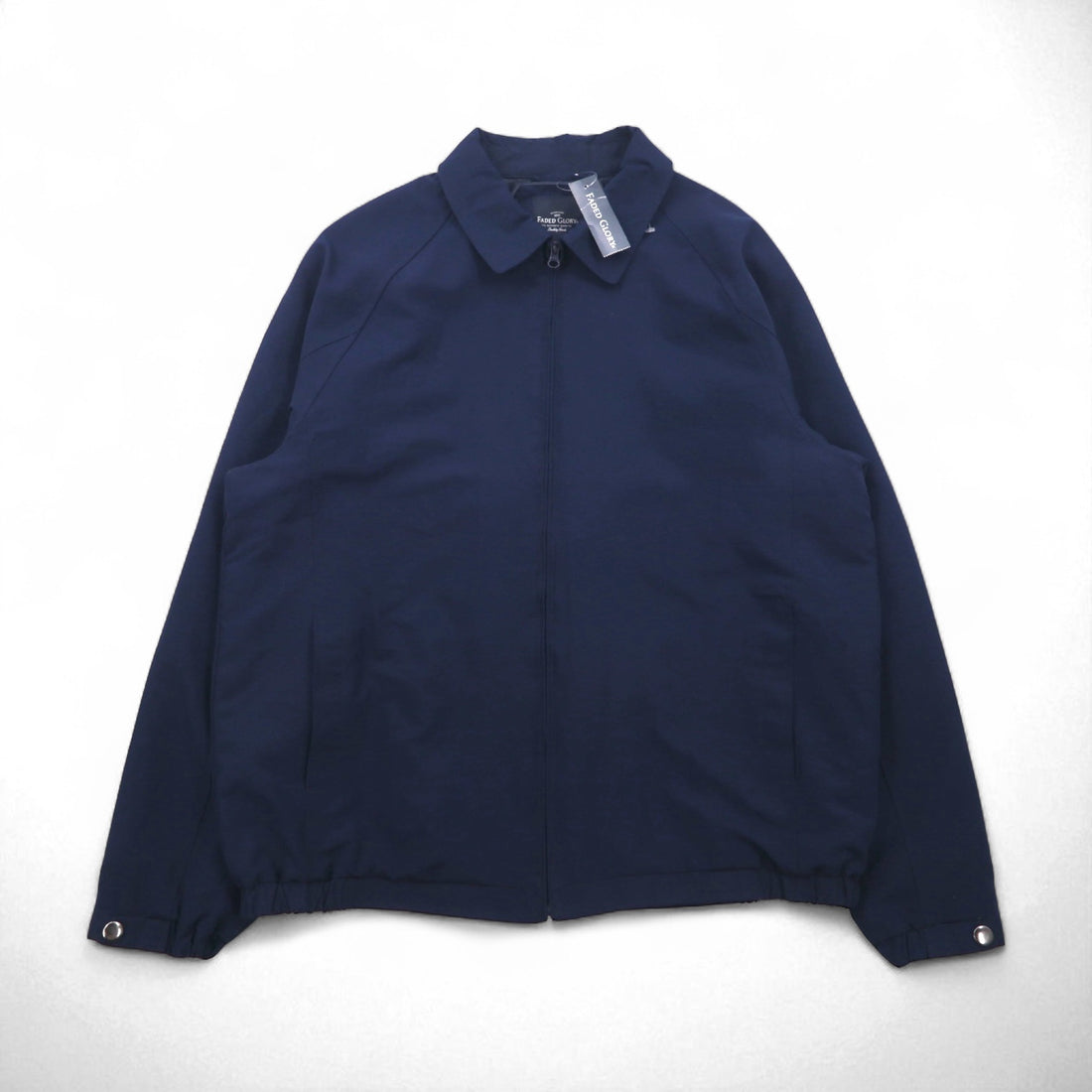 FADED GLORY Swing Top Harrington Jacket, Size L, Navy, Polyester, Unused