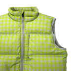 NIKE All-over Pattern Down Vest M Yellow Nylon 550 Fill Power
