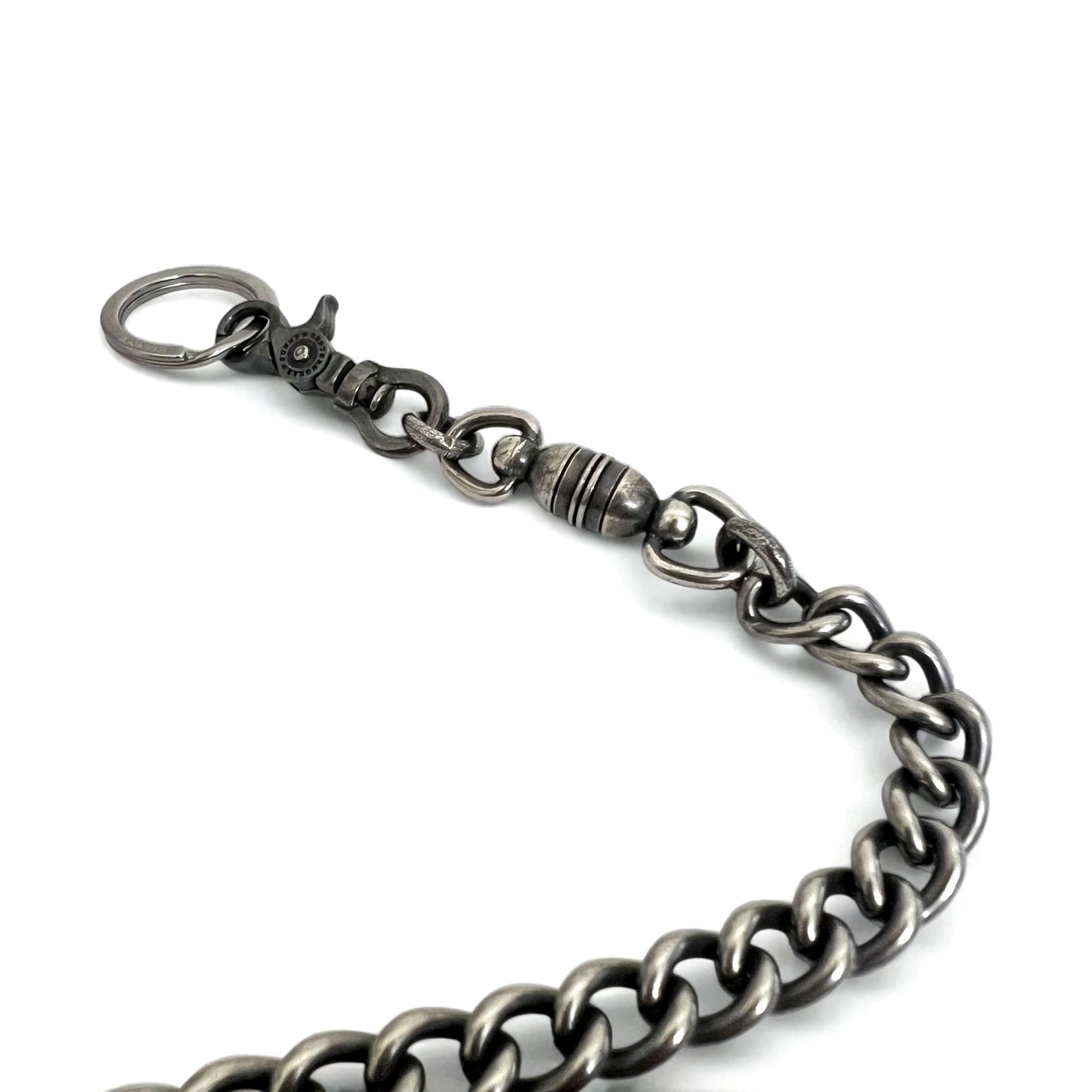 FUNNY パイソンレザー ウォレットチェーン キーリング キーホルダー コンチョ