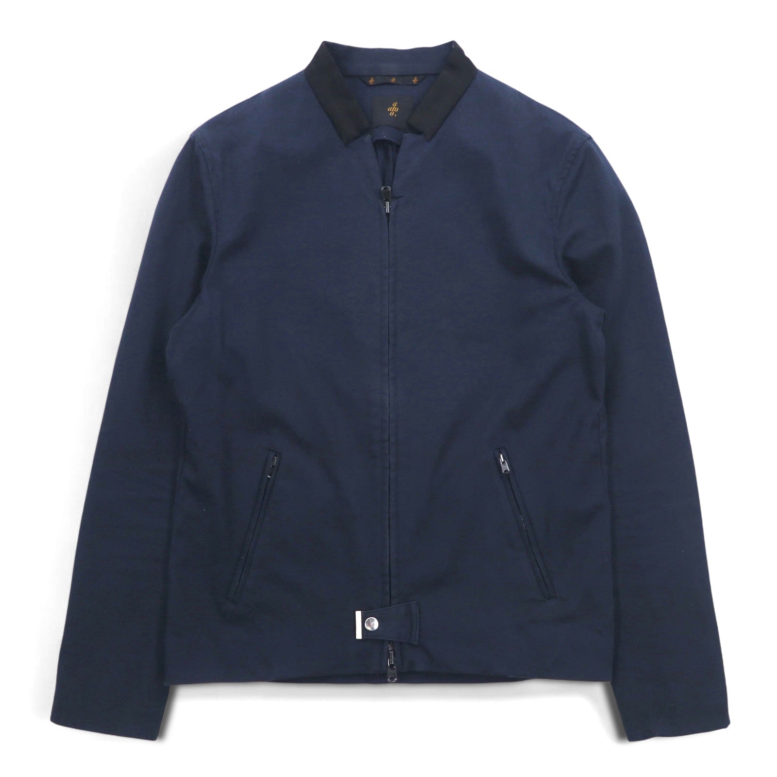 ato Zip-up Blouson Jacket S Navy Cotton Riri Zip Double Zip AM14A-B03 Made in Japan