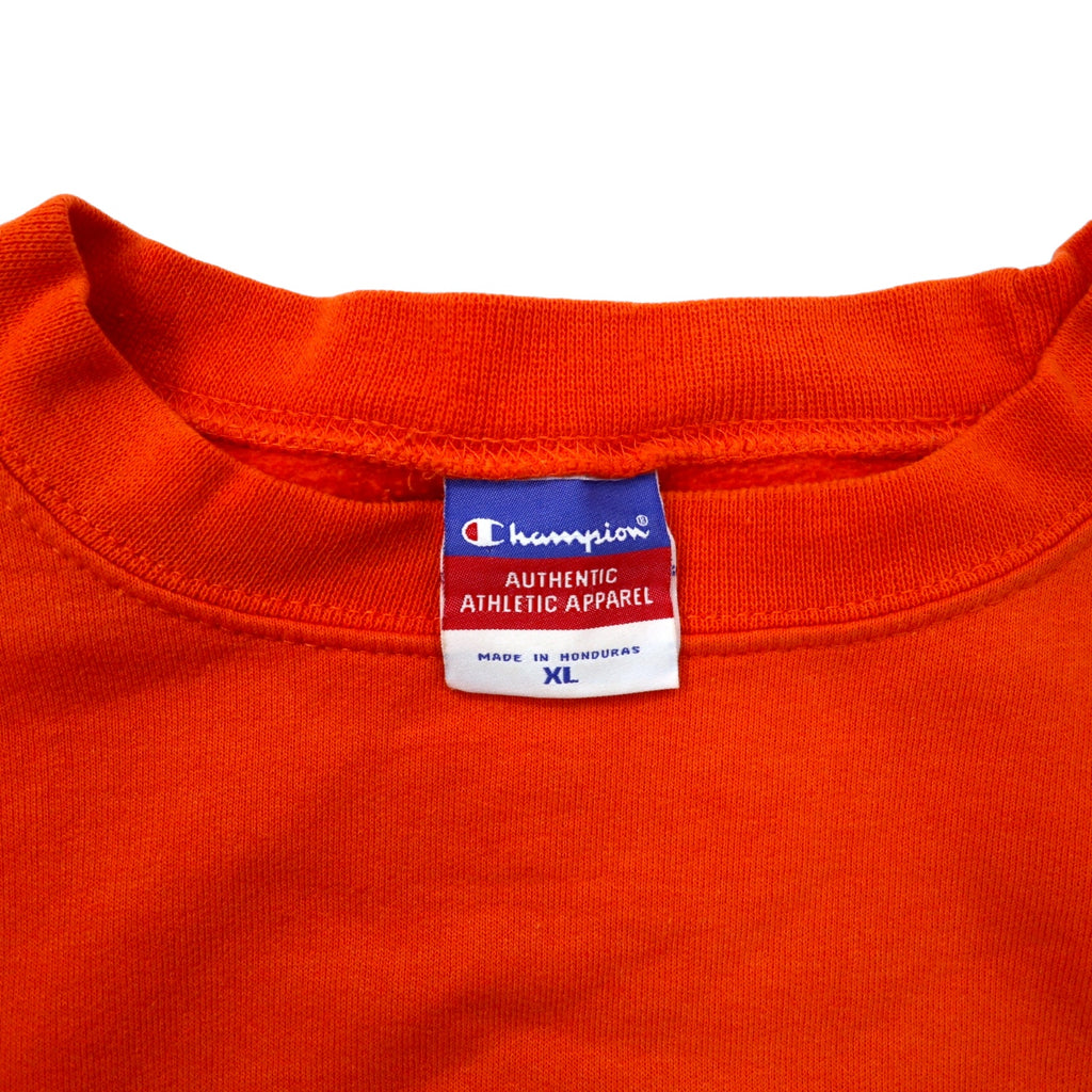 Champion College Print Sweatshirt, XL, Orange, Cotton, Bar Tag, FLORIDA Arch Logo, Made in Honduras