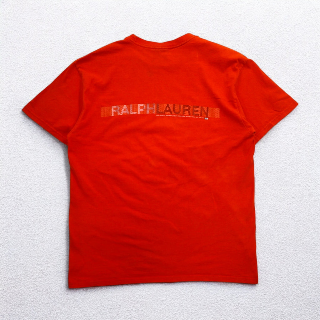 POLO JEANS CO. RALPH LAUREN 90年代 ロゴプリント Tシャツ L オレンジ コットン