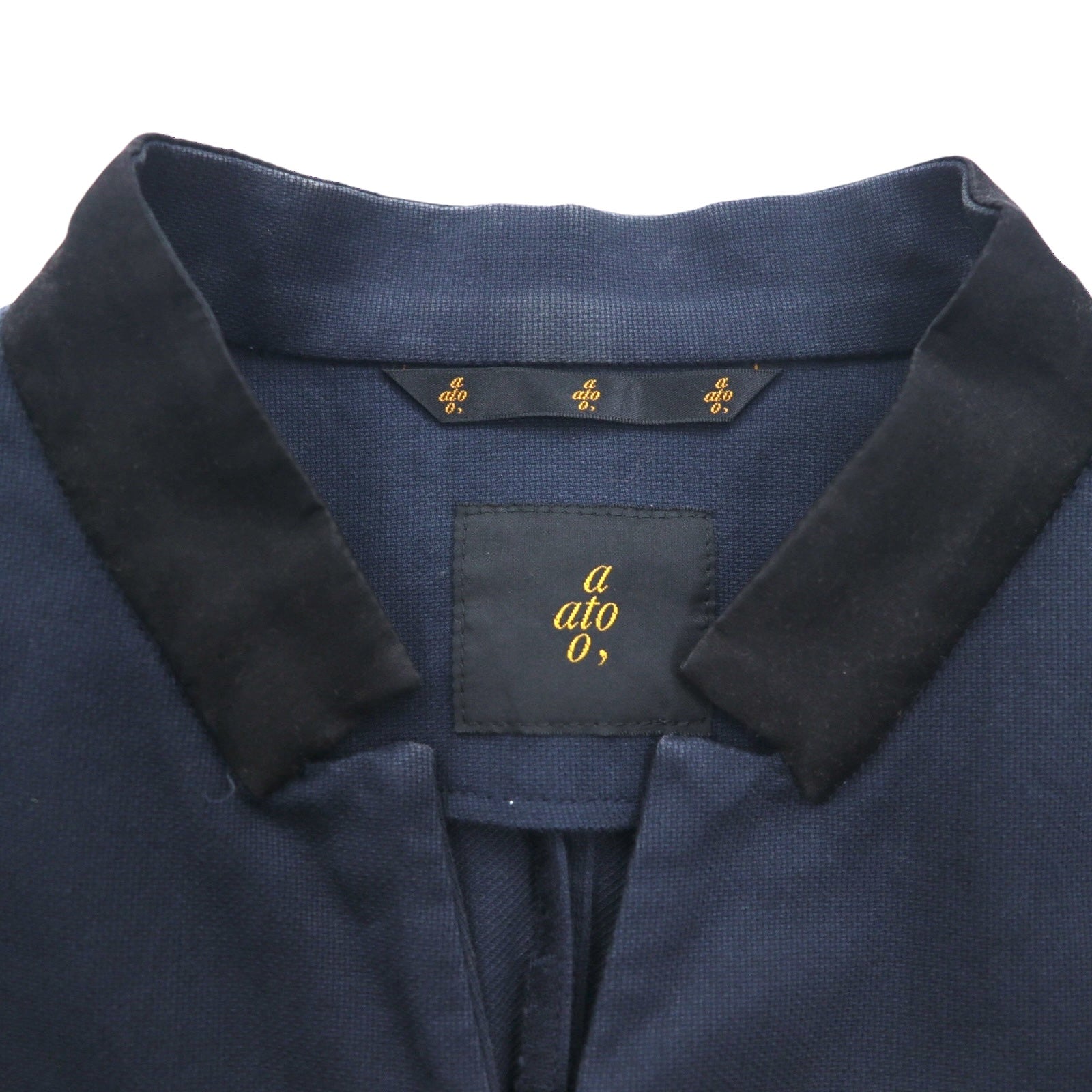 ato Zip-up Blouson Jacket S Navy Cotton Riri Zip Double Zip AM14A-B03 Made in Japan