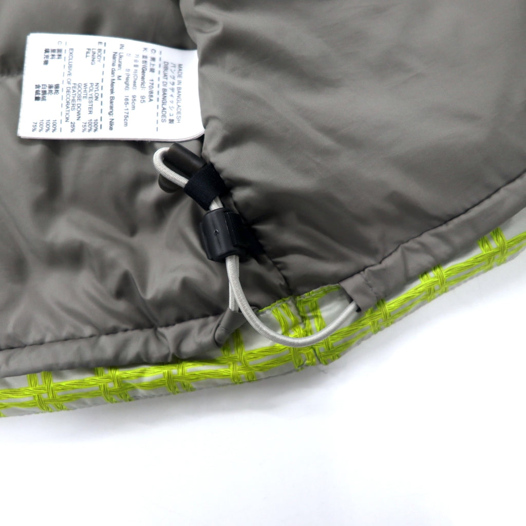 NIKE All-over Pattern Down Vest M Yellow Nylon 550 Fill Power