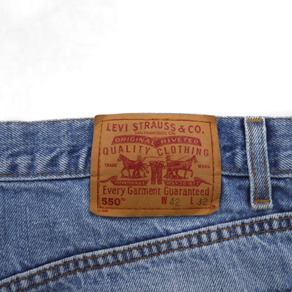 Levi's 00年代 550 RELAXED FIT テーパード デニムパンツ ジーンズ XL インディゴ 550-4891 サスペンダーボタン