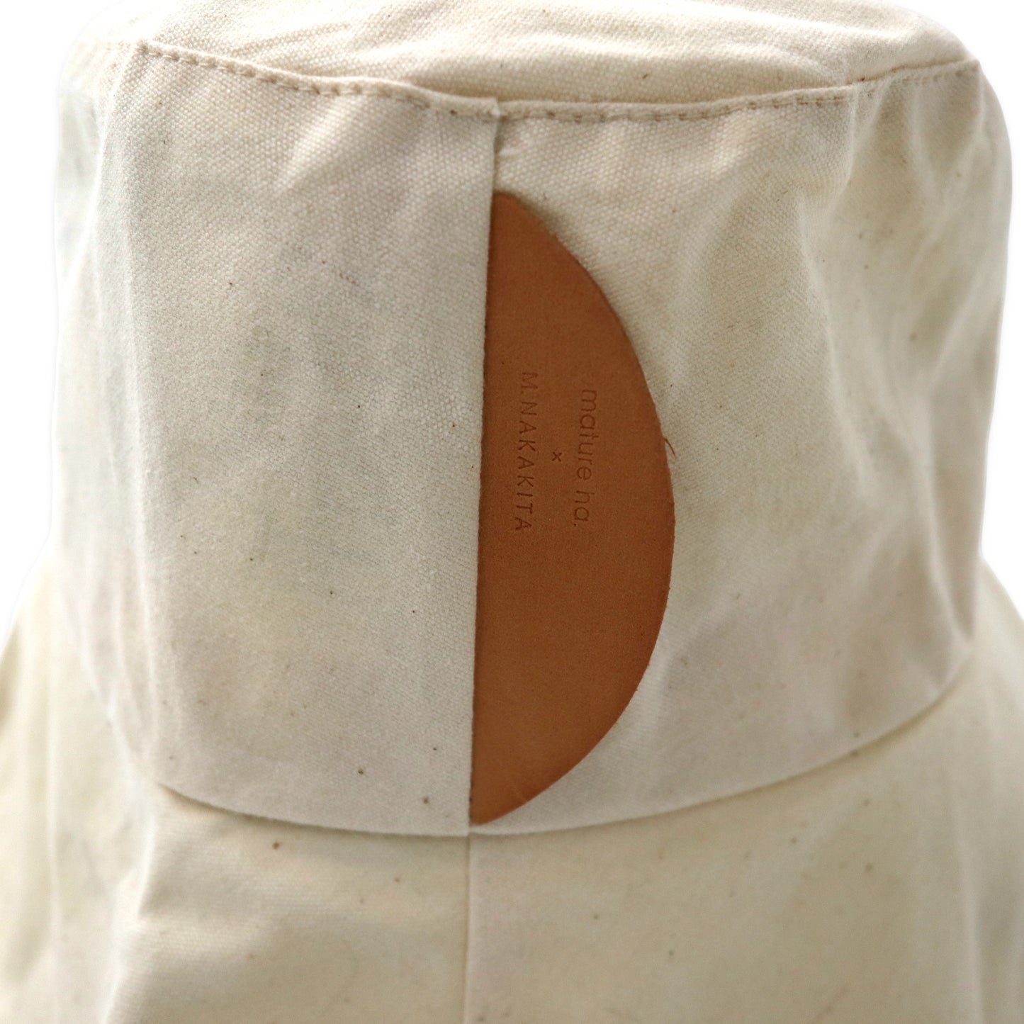 mature ha. × M.NAKAKITA パラフィンハット FREE ホワイト コットン paraffin hat wide random stitch CPF-013 日本製 未使用品