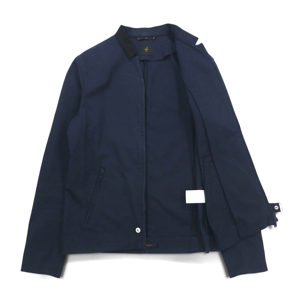 ato Zip-up Blouson Jacket S Navy Cotton Riri Zip Double Zip AM14A-B03 Made in Japan