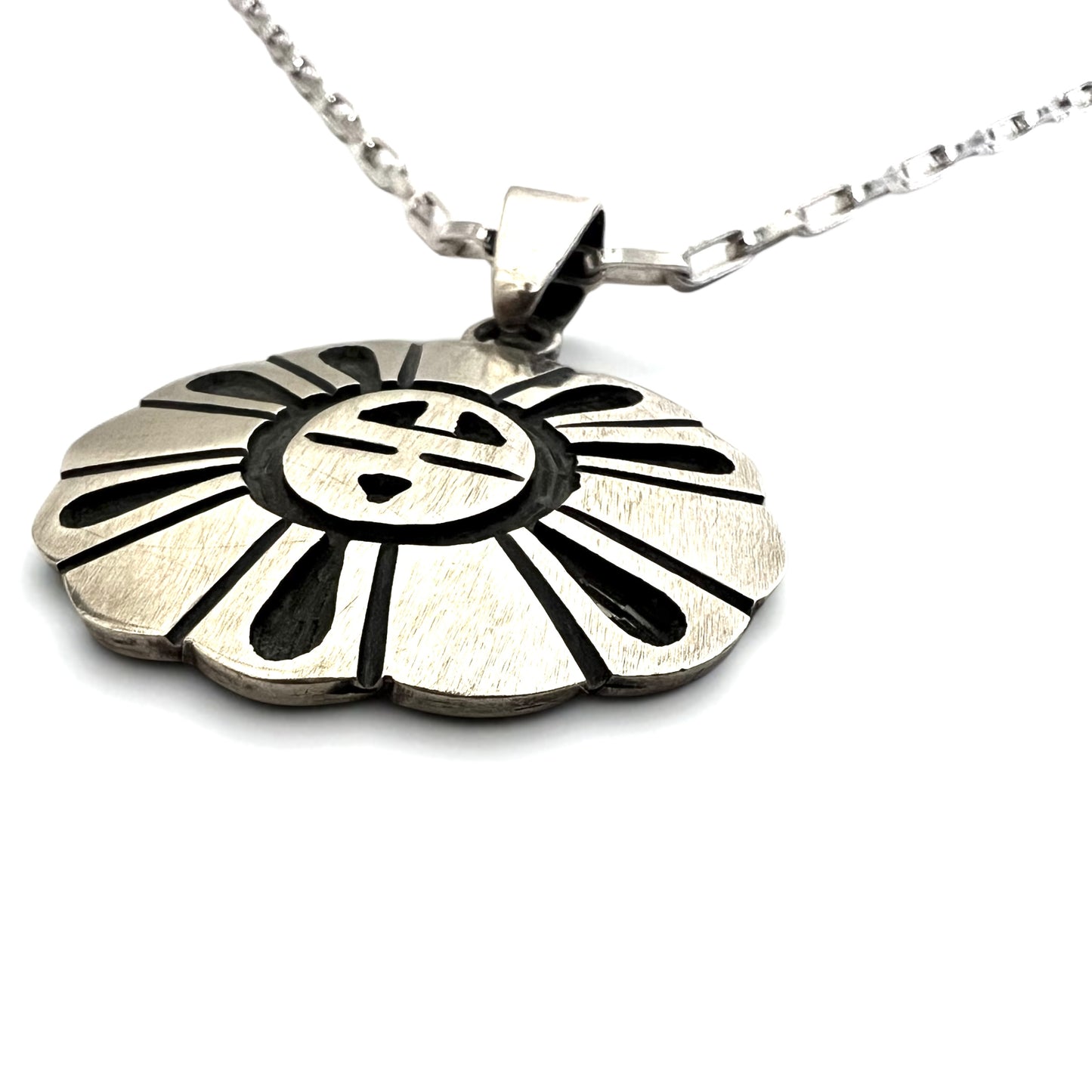 Hopi Vintage Indian Jewelry Necklace ホピ族 インディアンジュエリー サンフェイス ネックレス シルバー 925 トライバル