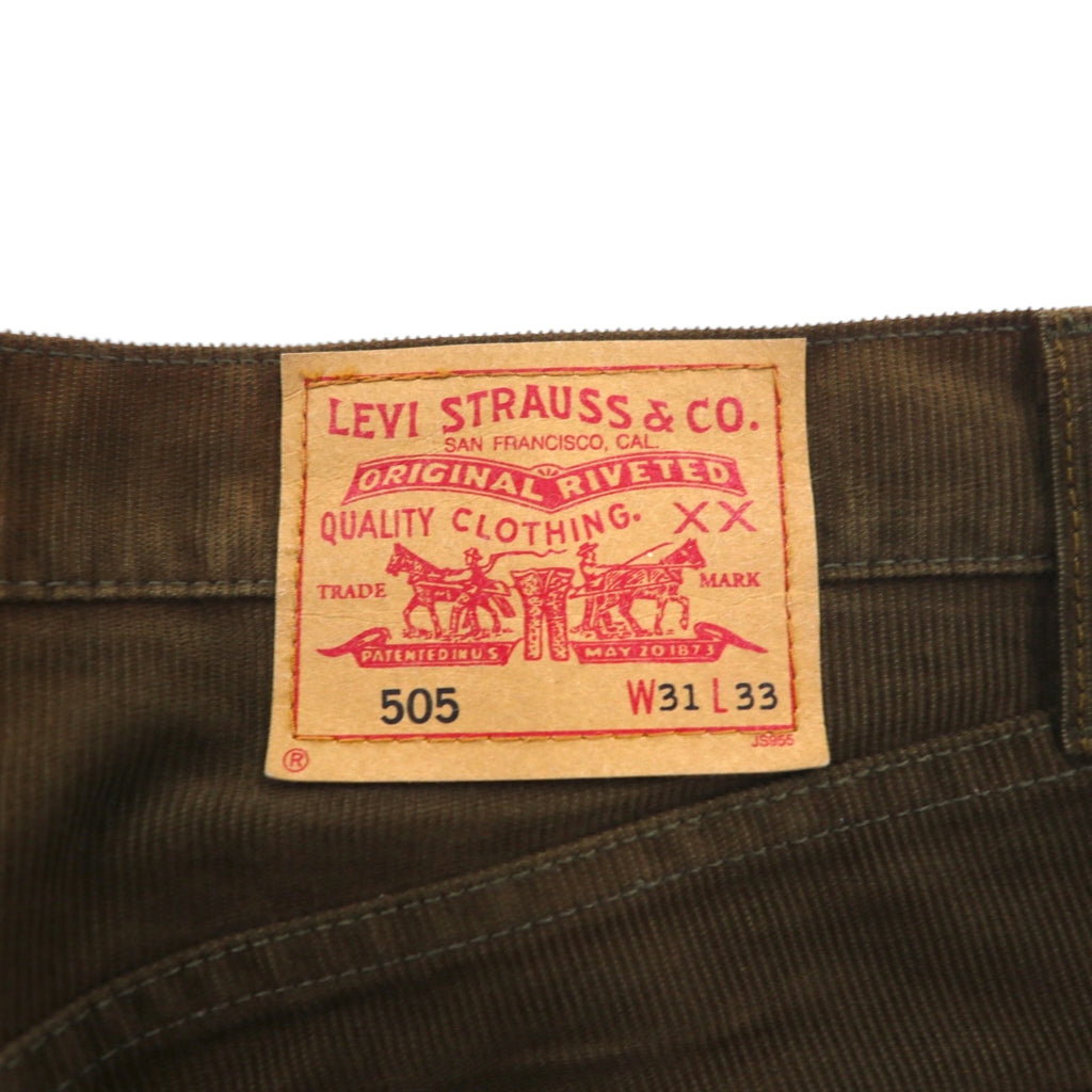 Levi's 505 Corduroy Pants, Size M, Brown, Zipper Fly, 505-40, 2000s