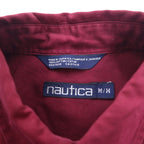 nautica 90s button down shirt, XL, burgundy, cotton, made in Jamaica