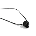 Justin Davis ナチュラル NATURAL スカル ネックレス BLACK SPINEL WHITE TOPAZ シルバー925 ボールチェーン