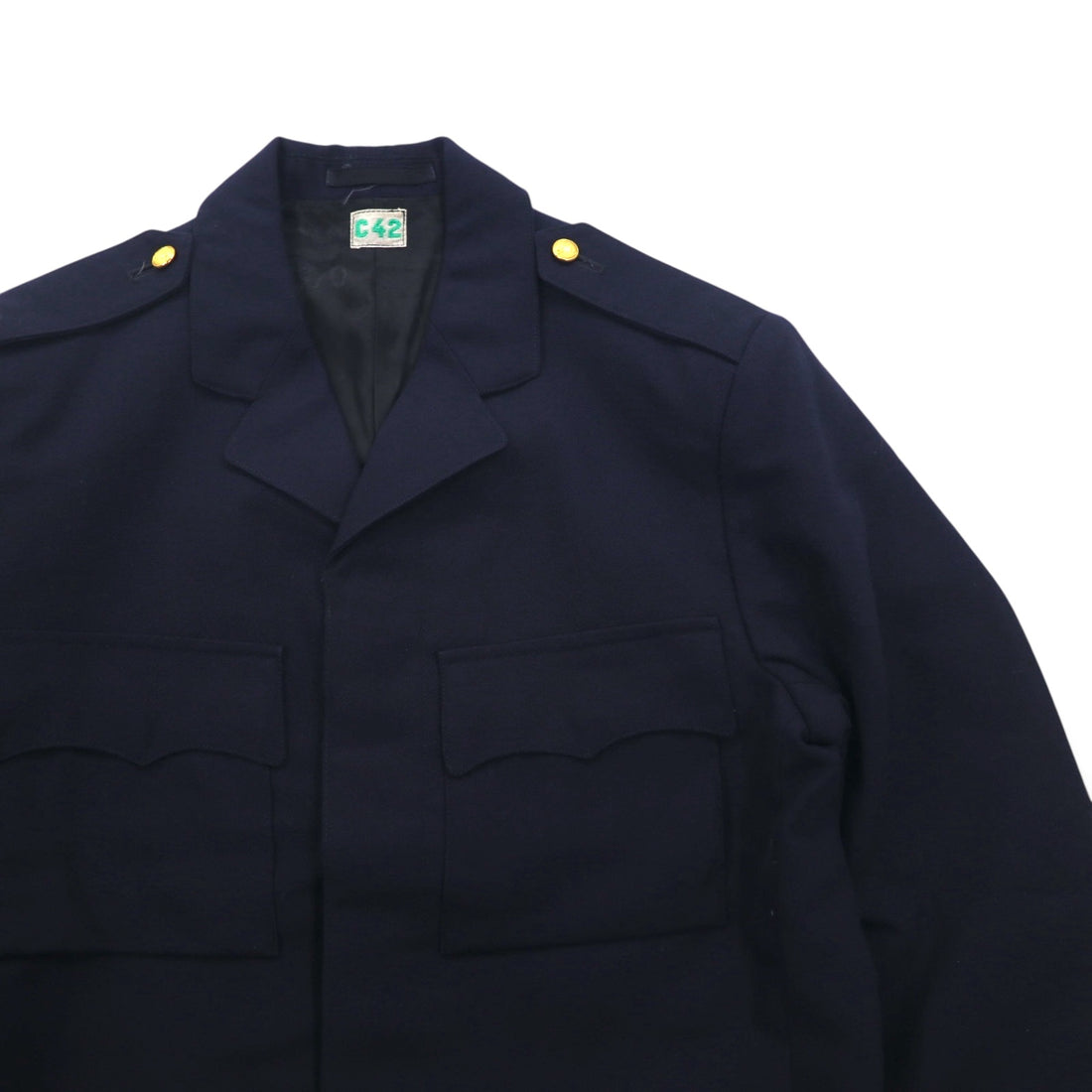 70s Swedish Vintage Military Uniform アイクジャケット ユーロ ミリタリージャケット S ショート 短丈 エポレット 金ボタン CBV KARLSKRONA 70年代 スウェーデン軍