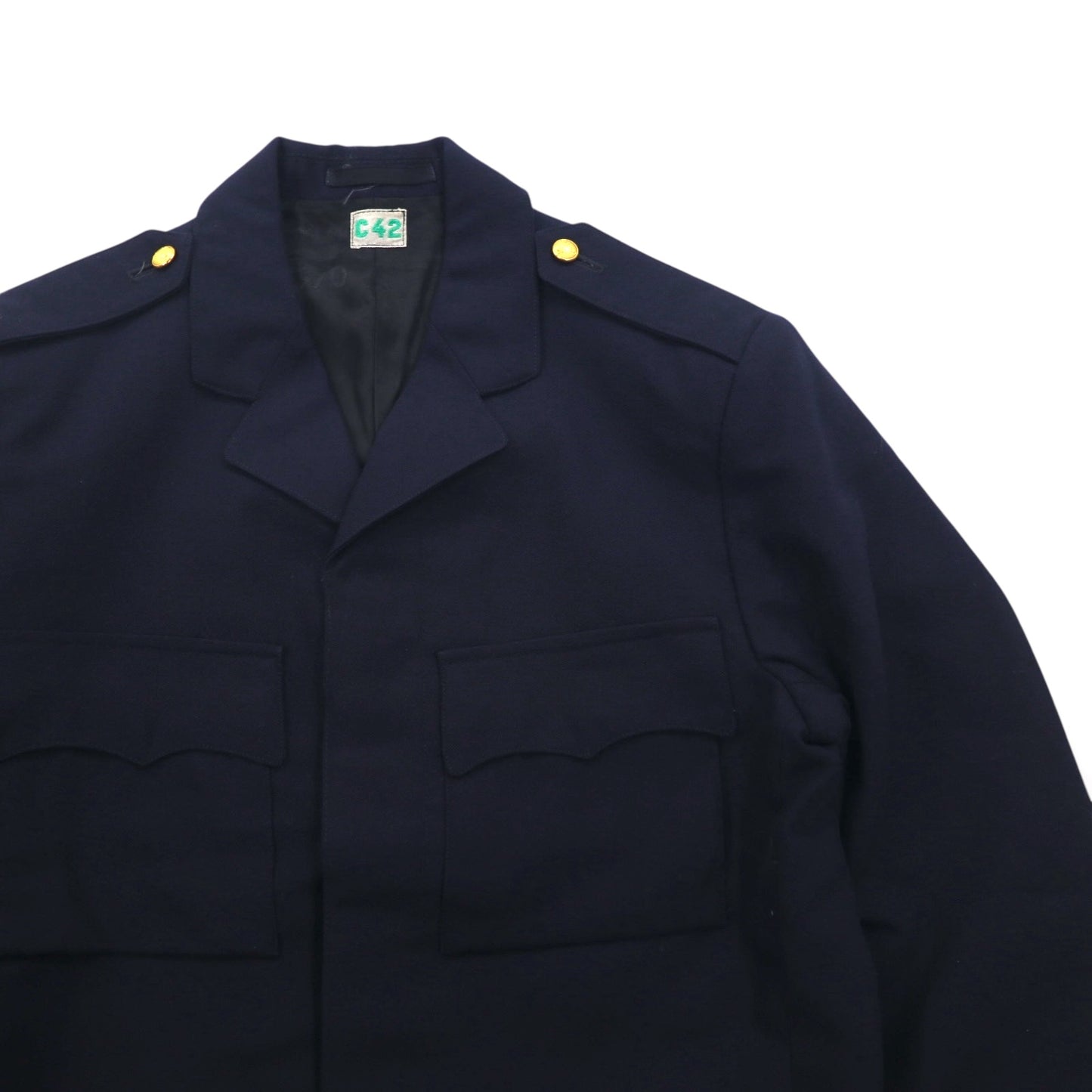 70s Swedish Vintage Military Uniform アイクジャケット ユーロ ミリタリージャケット S ショート 短丈 エポレット 金ボタン CBV KARLSKRONA 70年代 スウェーデン軍