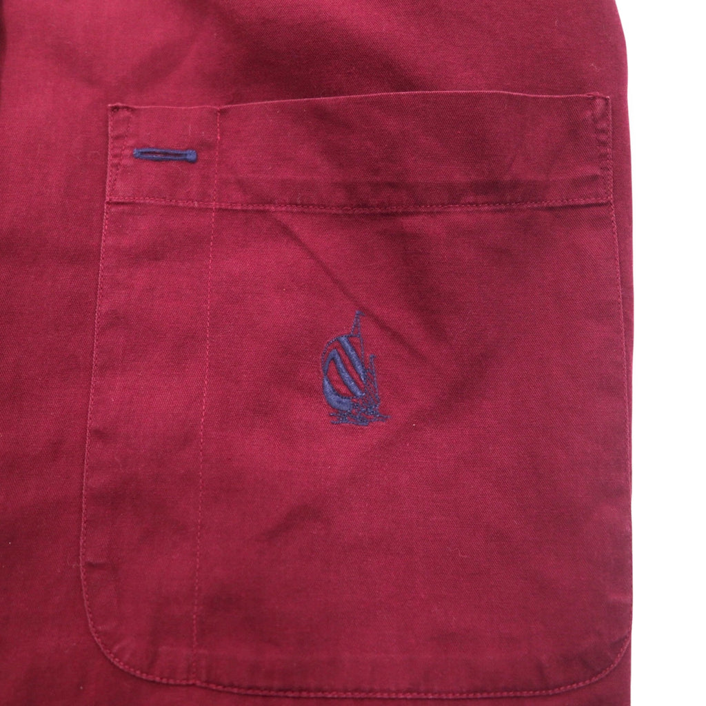 nautica 90s button down shirt, XL, burgundy, cotton, made in Jamaica