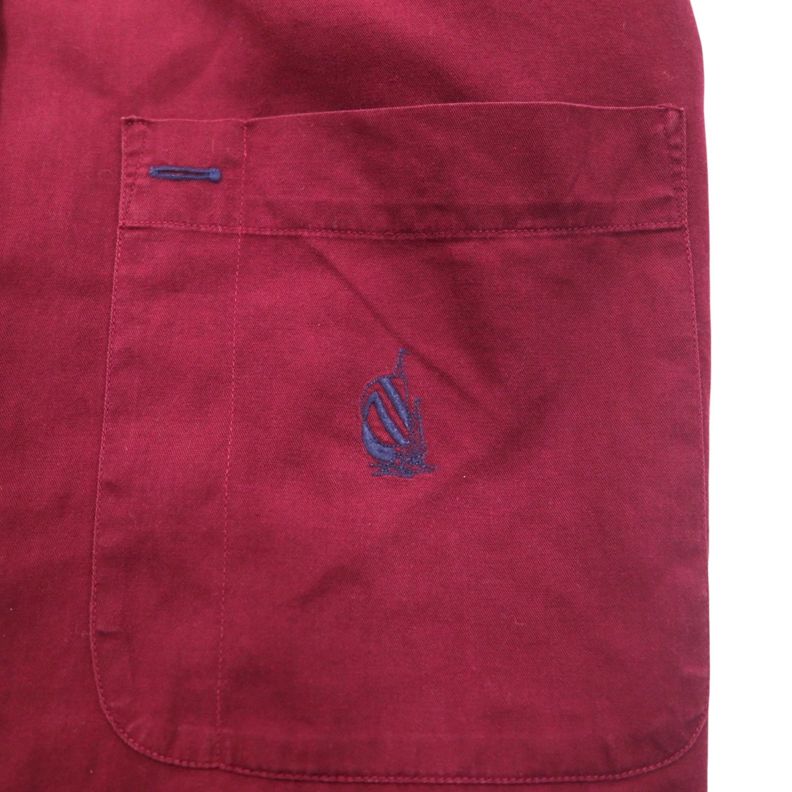 nautica 90s button down shirt, XL, burgundy, cotton, made in Jamaica