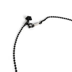 Justin Davis ナチュラル NATURAL スカル ネックレス BLACK SPINEL WHITE TOPAZ シルバー925 ボールチェーン