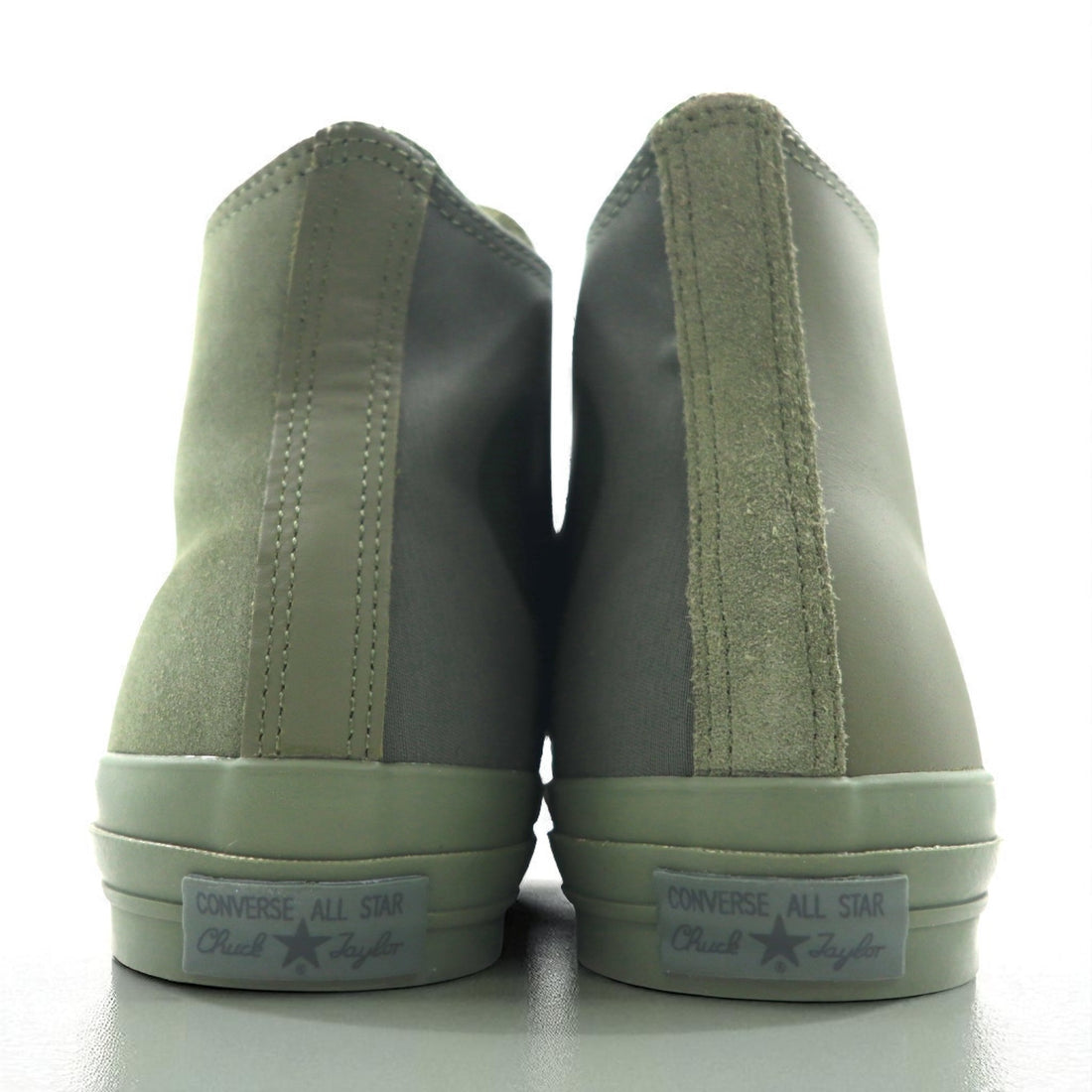 CONVERSE x ENGINEERED GARMENTS x BEAMS ALL STAR 100 OX High-Top Sneakers, Size 26.5cm, Khaki Suede, Leather, and Canvas, 1CL015, Unused