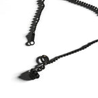 Justin Davis ナチュラル NATURAL スカル ネックレス BLACK SPINEL WHITE TOPAZ シルバー925 ボールチェーン