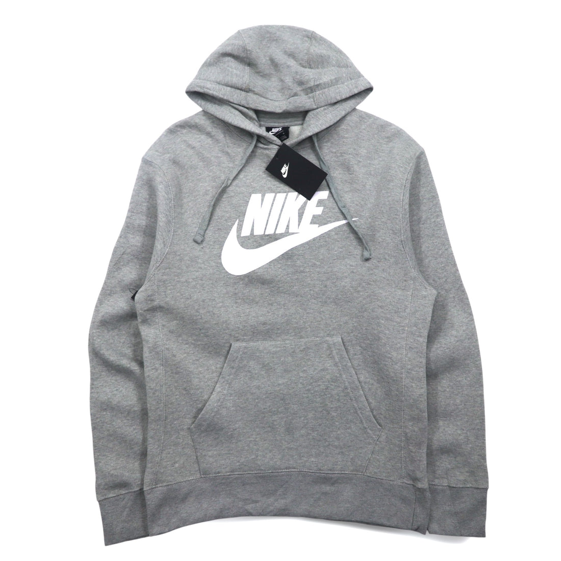 NIKE Swoosh Logo Print Pullover Hoodie M Grey NSW CLUB HOODIE BV2973-063 Made in Pakistan Unused