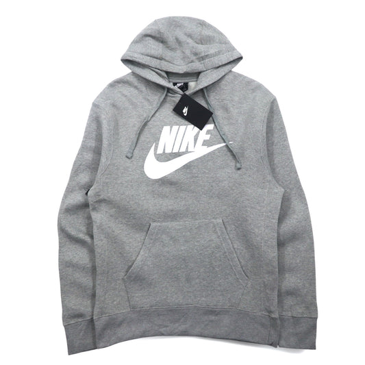 NIKE スウォッシュロゴ プリント プルオーバー パーカー M グレー NSW CLUB HOODIE BV2973-063 パキスタン製 未使用品