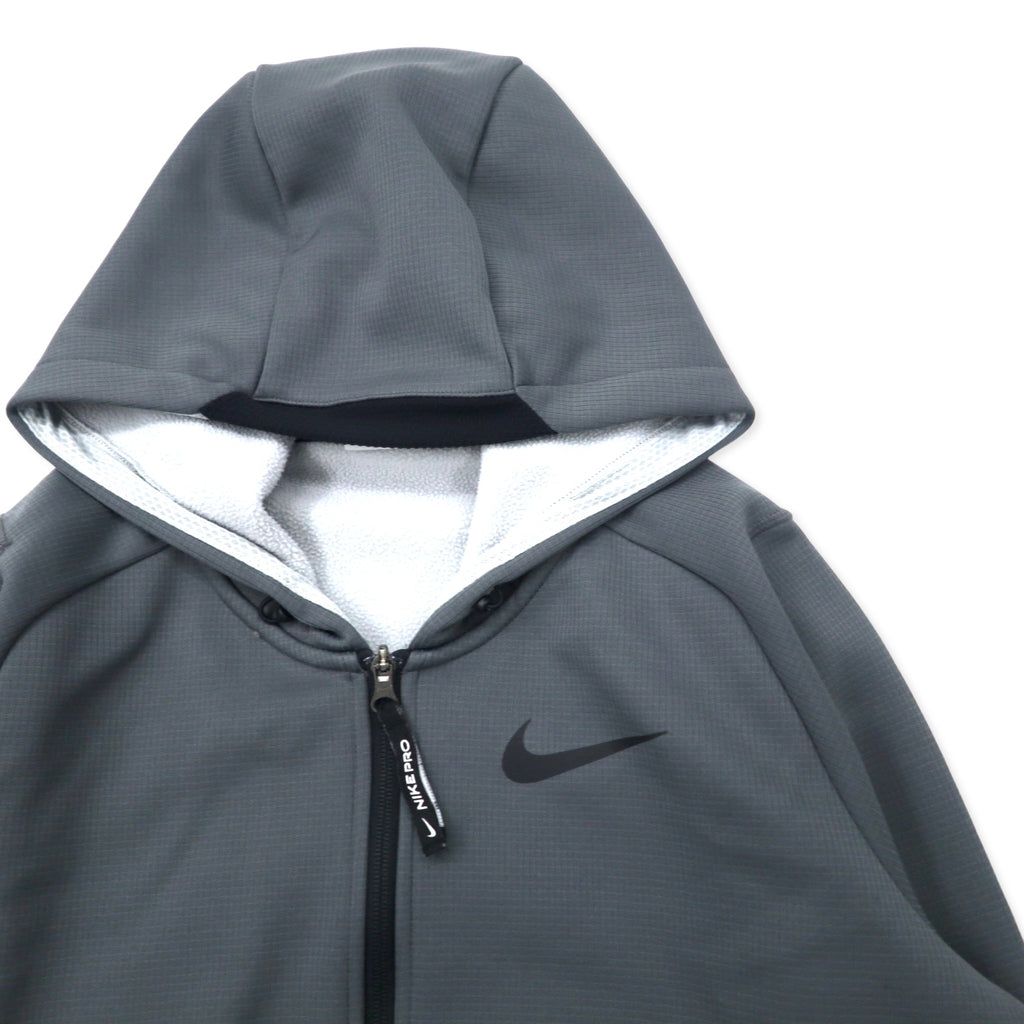 NIKE トラックジャケット ジャージ フーディ セットアップ S グレー ポリエステル THERMA-FIT DD2125-010
