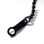 Justin Davis ナチュラル NATURAL スカル ネックレス BLACK SPINEL WHITE TOPAZ シルバー925 ボールチェーン