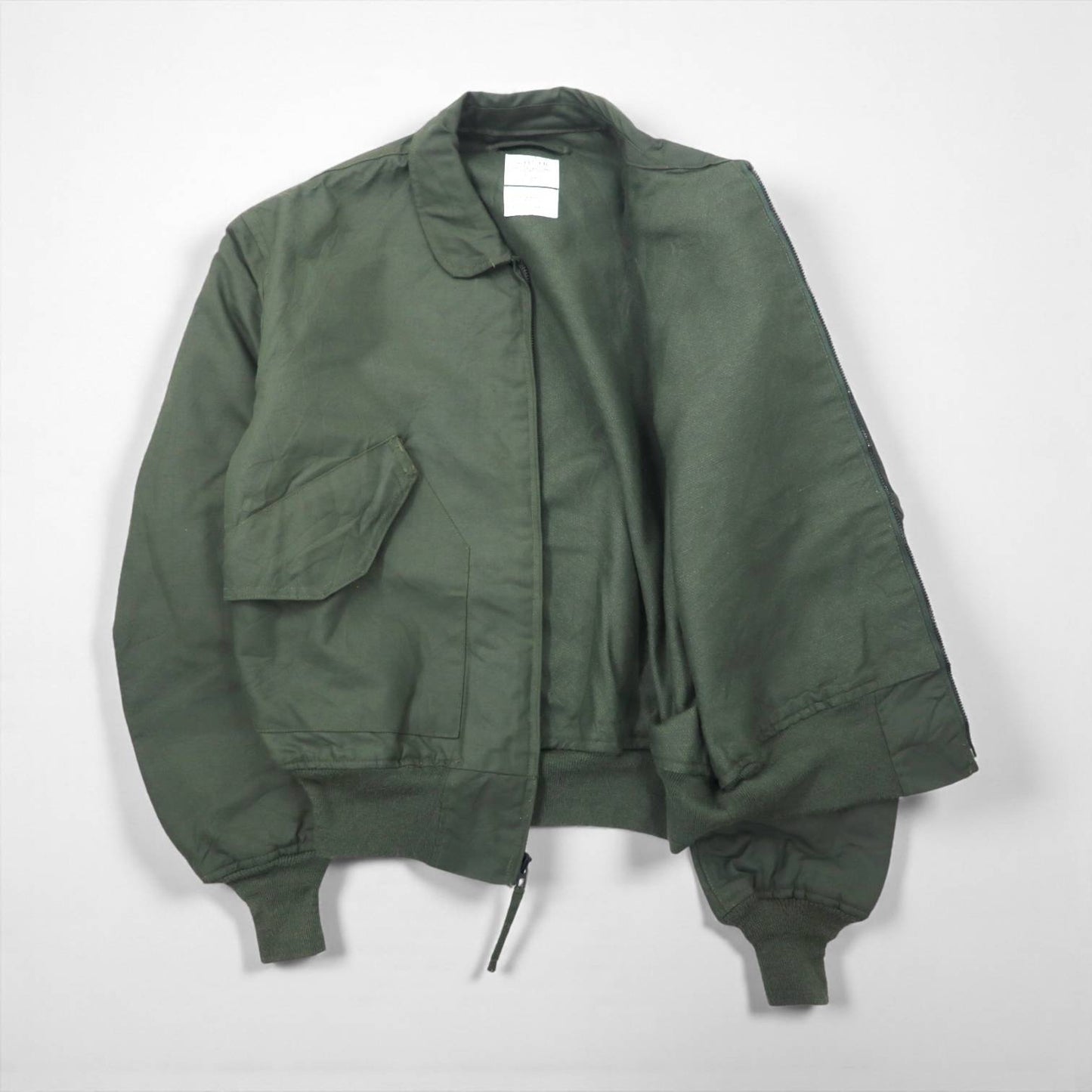 US ARMY CWU-36 P フライトジャケット L カーキ アラミド繊維 難燃 8415-01-608-2983 VALLEY APPAREL