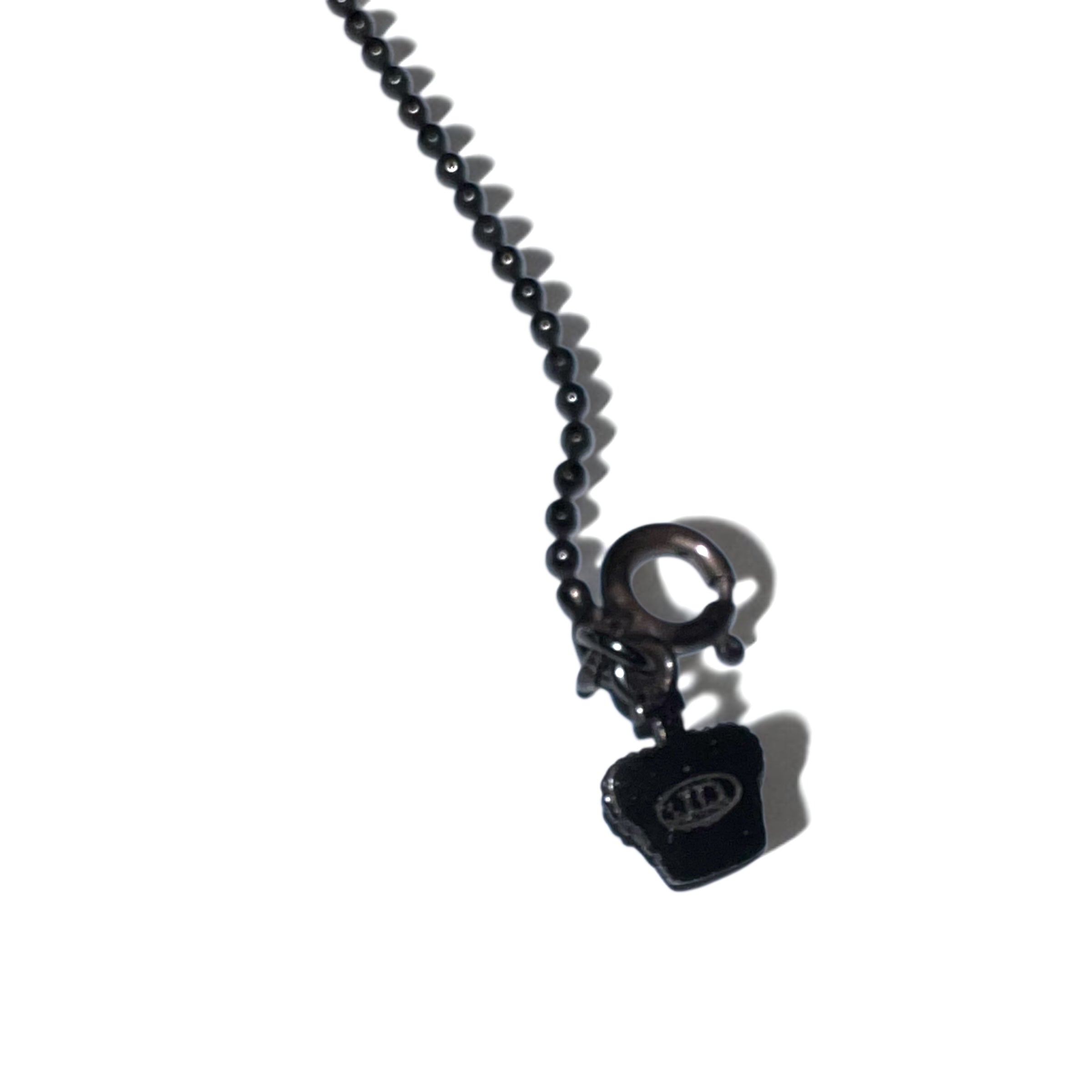 Justin Davis ナチュラル NATURAL スカル ネックレス BLACK SPINEL WHITE TOPAZ シルバー925 ボールチェーン