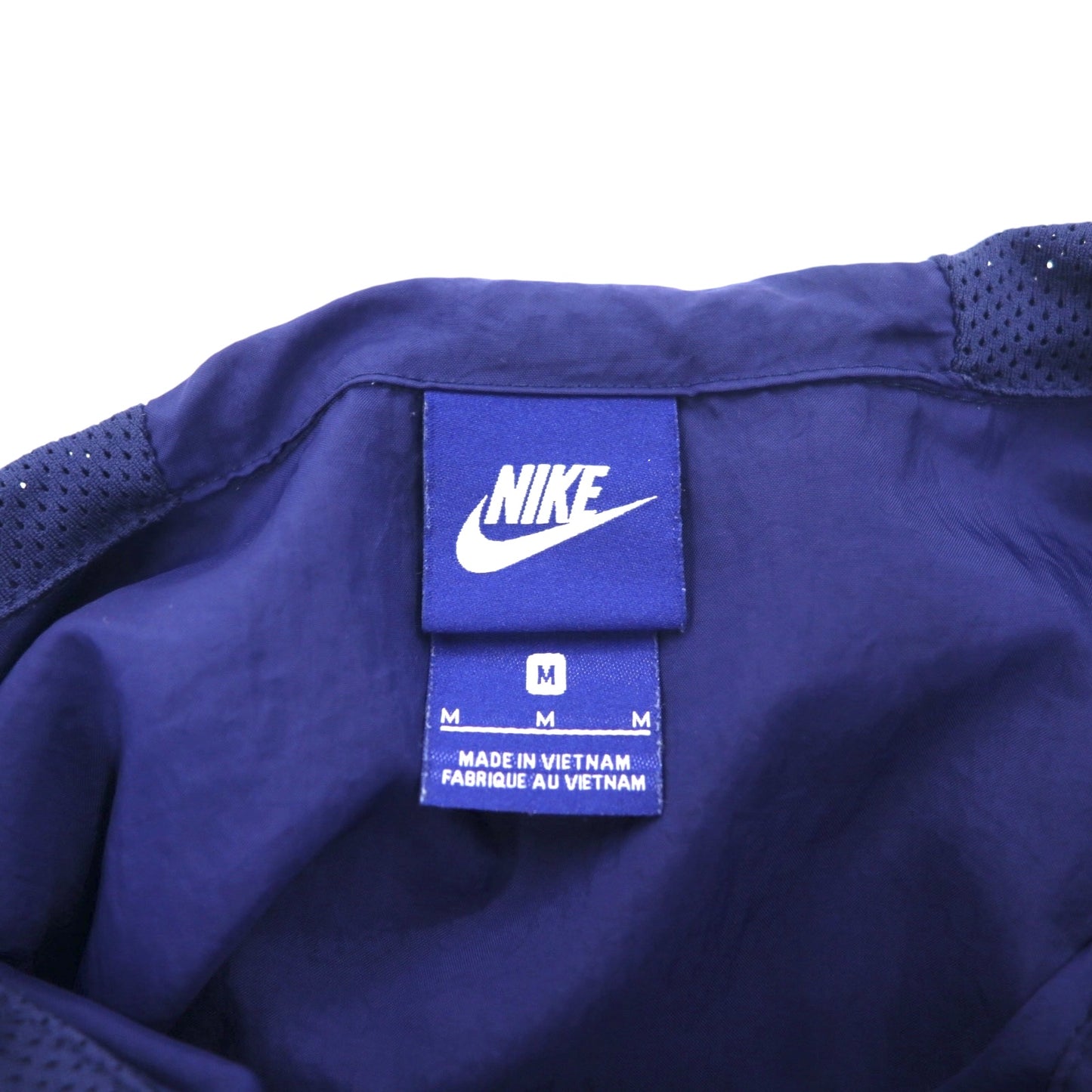 NIKE Half Zip Anorak Parka M Navy Sleeve Logo Swoosh NSW JKT HD WVN PKBL 833867-429