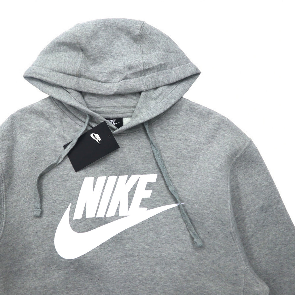 NIKE Swoosh Logo Print Pullover Hoodie M Grey NSW CLUB HOODIE BV2973-063 Made in Pakistan Unused