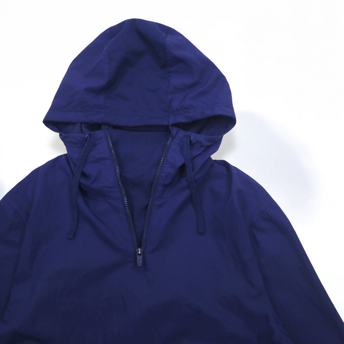 NIKE ハーフジップ アノラックパーカー M ネイビー 袖ロゴ スウォッシュ NSW JKT HD WVN PKBL 833867-429