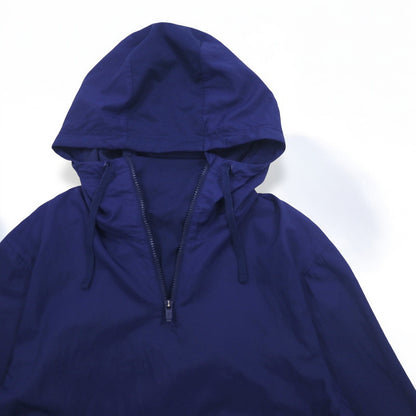 NIKE Half Zip Anorak Parka M Navy Sleeve Logo Swoosh NSW JKT HD WVN PKBL 833867-429