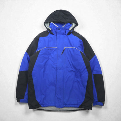 Columbia 中綿 ナイロン マウンテンパーカー ジャケット L フード収納 ビッグサイズ ST5364