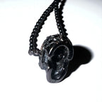 Justin Davis ナチュラル NATURAL スカル ネックレス BLACK SPINEL WHITE TOPAZ シルバー925 ボールチェーン