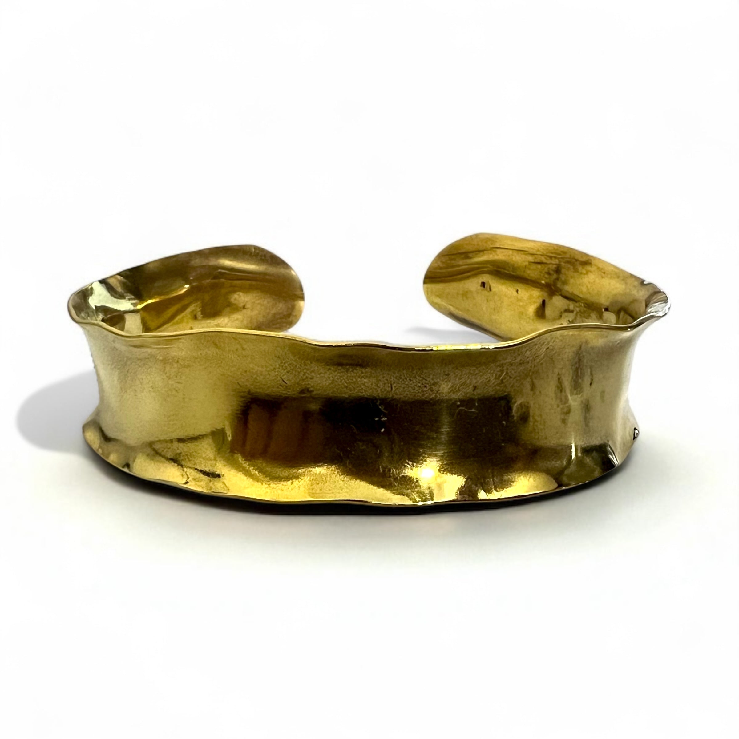 GAIJIN MADE (Hollywood Ranch Market) Brass and Gold Wide Bangle Metal