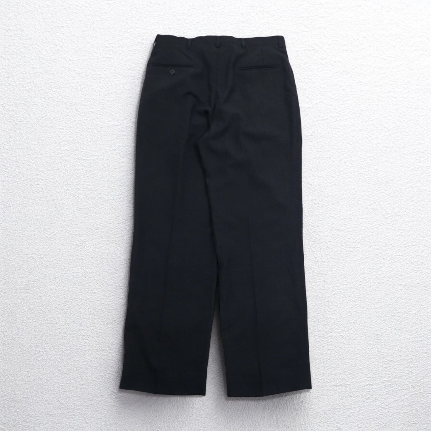 USA製 80年代 HAGGAR 2タック センタープレス スラックスパンツ M グレー ポリエステル ウール