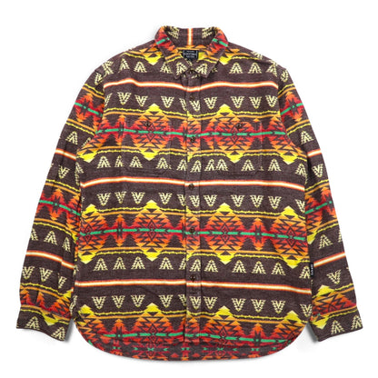 SCHOTT BROS. Native American print flannel shirt, L, multicolor, cotton, chest pocket, 3105047